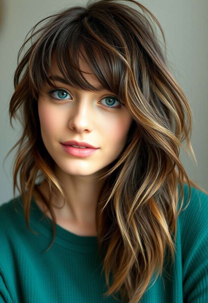 Hollywood style bangs